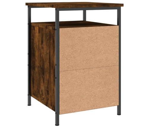 vidaXL Mesita de noche madera contrachapada roble ahumado 40x42x60 cm