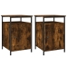 Mesitas noche 2 uds madera contrachapada roble humo 40x42x60 cm