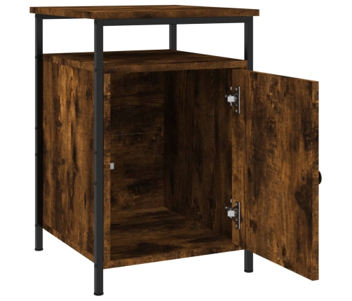 Mesitas noche 2 uds madera contrachapada roble humo 40x42x60 cm