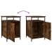 Mesitas noche 2 uds madera contrachapada roble humo 40x42x60 cm