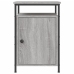 Mesitas de noche 2 uds madera contrachapada gris 40x42x60 cm