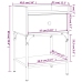 Mesita de noche madera de ingeniería roble ahumado 40,5x31x60cm