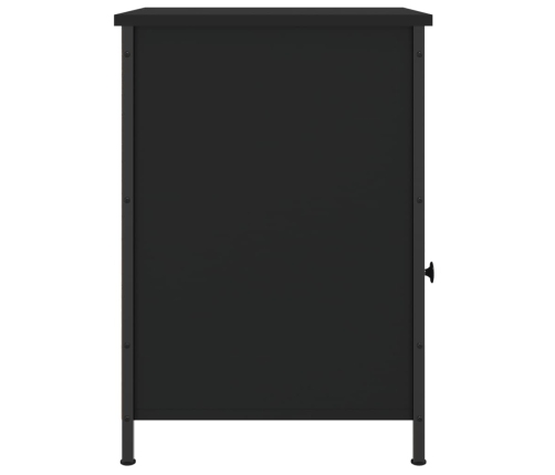 vidaXL Mesita de noche madera contrachapada negro 40x42x60 cm