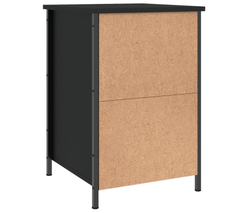 vidaXL Mesita de noche madera contrachapada negro 40x42x60 cm