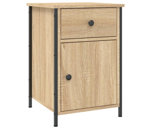 Mesitas noche 2 uds madera contrachapada color roble 40x42x60cm