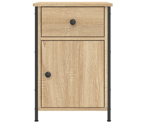 Mesitas noche 2 uds madera contrachapada color roble 40x42x60cm