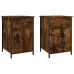 Mesitas noche 2 uds madera contrachapada roble humo 40x42x60 cm