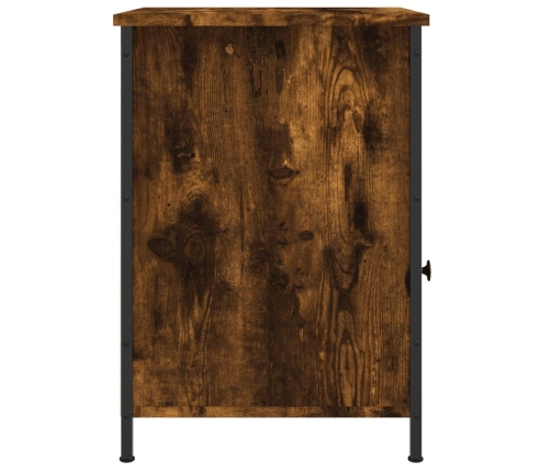 Mesitas noche 2 uds madera contrachapada roble humo 40x42x60 cm