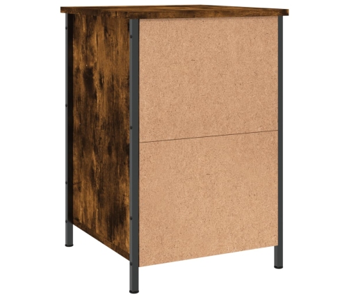 Mesitas noche 2 uds madera contrachapada roble humo 40x42x60 cm