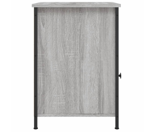 Mesitas de noche 2 uds madera contrachapada gris 40x42x60 cm