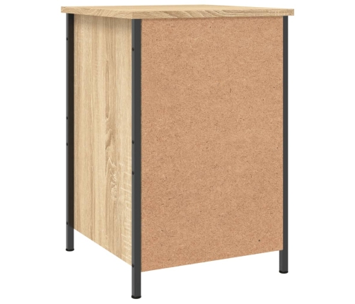 Mesitas noche 2 uds madera contrachapada color roble 40x42x60cm