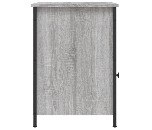 vidaXL Mesitas de noche 2 uds madera contrachapada gris 40x42x60 cm