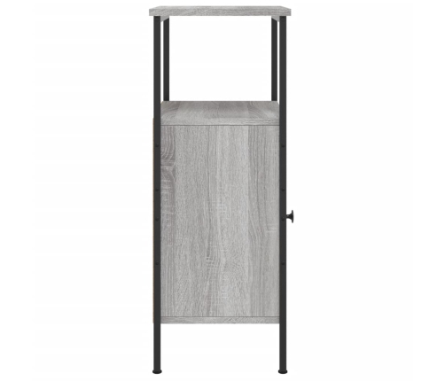 Mesitas de noche 2 uds madera ingeniería gris Sonoma 41x31x80cm