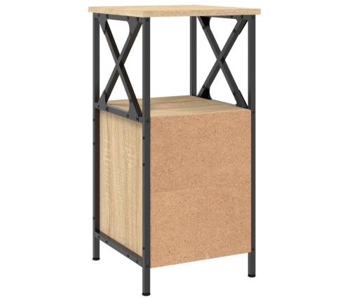 vidaXL Mesita de noche madera de ingeniería roble Sonoma 34x35,5x70 cm