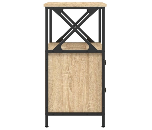 vidaXL Mesita noche 2 uds madera ingeniería roble Sonoma 34x35,5x70 cm