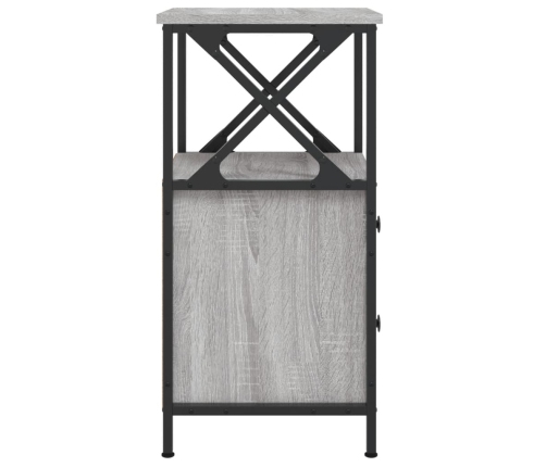 Mesitas noche 2 uds madera ingeniería gris Sonoma 34x35,5x70 cm