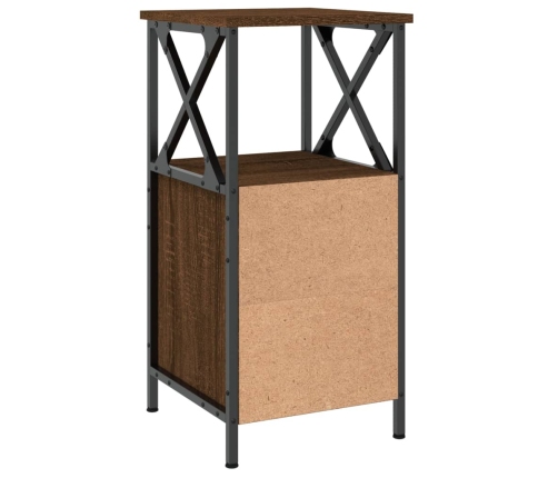 vidaXL Mesita noche 2 uds madera ingeniería marrón roble 34x35,5x70 cm