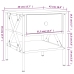 Mesita de noche madera de ingeniería roble ahumado 40x42x45 cm