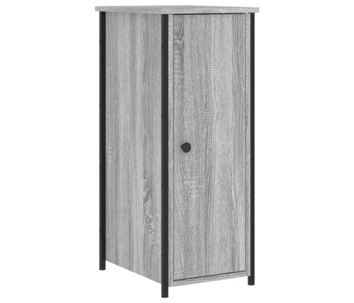 vidaXL Mesita de noche madera de ingeniería gris Sonoma 32x42x80 cm