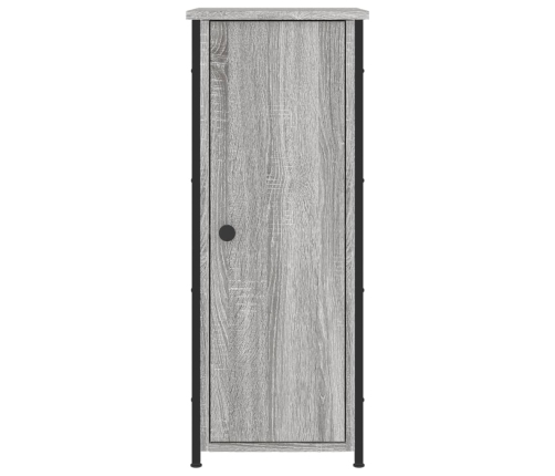 vidaXL Mesita de noche madera de ingeniería gris Sonoma 32x42x80 cm