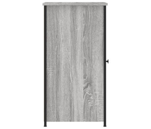 vidaXL Mesita de noche madera de ingeniería gris Sonoma 32x42x80 cm