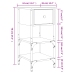 Mesitas noche 2 uds madera ingeniería gris Sonoma 34x36x70 cm