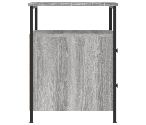 vidaXL Mesitas noche 2 uds madera ingeniería gris Sonoma 44x45x60 cm