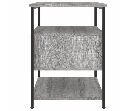 vidaXL Mesita de noche madera de ingeniería gris Sonoma 40x42x56 cm