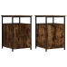 Mesitas noche 2 uds madera contrachapada roble humo 40x42x60 cm