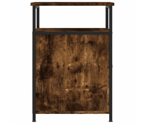 Mesitas noche 2 uds madera contrachapada roble humo 40x42x60 cm