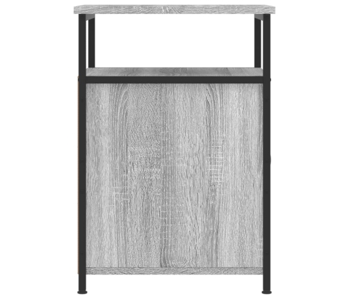 Mesita de noche madera contrachapada gris Sonoma 40x42x60 cm