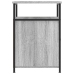 Mesitas de noche 2 uds madera contrachapada gris 40x42x60 cm