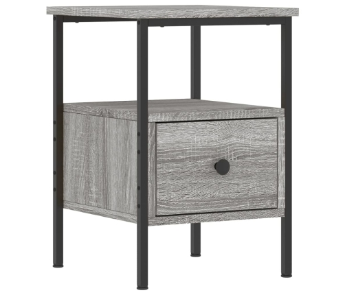 vidaXL Mesitas noche 2 uds madera ingeniería gris Sonoma 34x36x50 cm