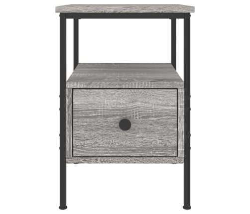 vidaXL Mesitas noche 2 uds madera ingeniería gris Sonoma 34x36x50 cm