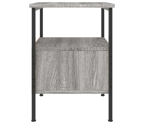 vidaXL Mesitas noche 2 uds madera ingeniería gris Sonoma 34x36x50 cm