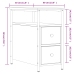 Mesita de noche madera de ingeniería roble Sonoma 30x60x60 cm