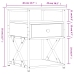 Mesitas de noche 2 uds madera de ingeniería negro 40x42x55 cm