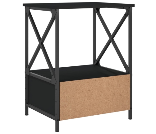 vidaXL Mesitas de noche 2 uds madera de ingeniería negro 50x41x65 cm