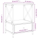 Mesita de noche madera de ingeniería roble ahumado 50x41x65 cm