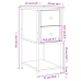 vidaXL Mesita de noche madera de ingeniería roble ahumado 32x42x70 cm