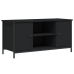 Mueble para TV madera contrachapada negro 100x40x50 cm