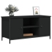 Mueble para TV madera contrachapada negro 100x40x50 cm