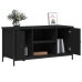 Mueble para TV madera contrachapada negro 100x40x50 cm