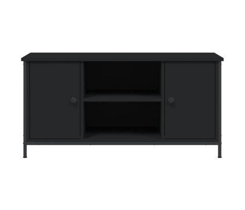 Mueble para TV madera contrachapada negro 100x40x50 cm