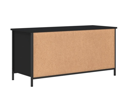 Mueble para TV madera contrachapada negro 100x40x50 cm