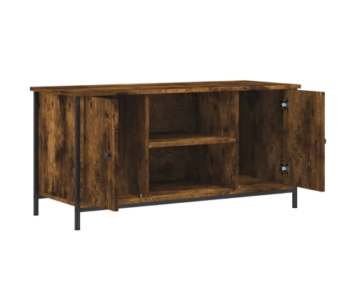 Mueble para TV madera contrachapada roble ahumado 100x40x50 cm