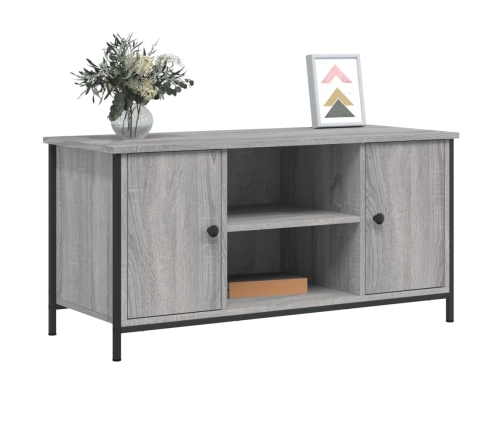 Mueble de TV madera contrachapada gris Sonoma 100x40x50 cm