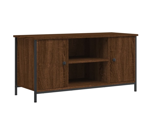 Mueble para TV madera contrachapada marrón roble 100x40x50 cm