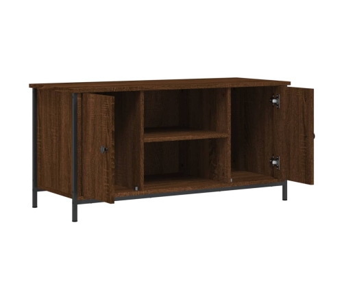 Mueble para TV madera contrachapada marrón roble 100x40x50 cm