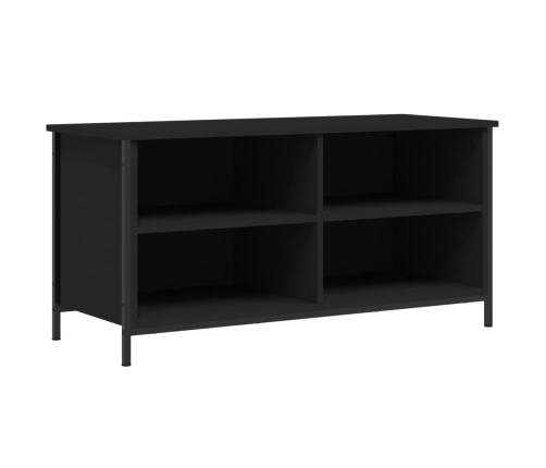 vidaXL Mueble para TV madera contrachapada negro 100x40x50 cm